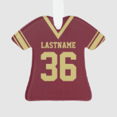 Uniforme de football Jersey Maroon avec nombre (dos)
