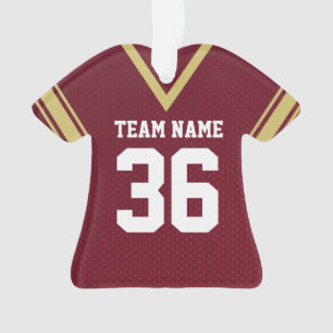 Uniforme de football Jersey Maroon avec nombre