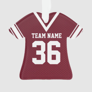 Uniforme de football Jersey Maroon avec nombre