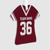 Uniforme de football Jersey Maroon avec nombre (devant)