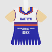 Uniforme de meneuse de claque bleu et orange (dos)
