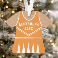Uniforme de meneuse de claques orange personnalisé