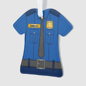 Uniforme de policier de bleu royal personnalisé (devant)