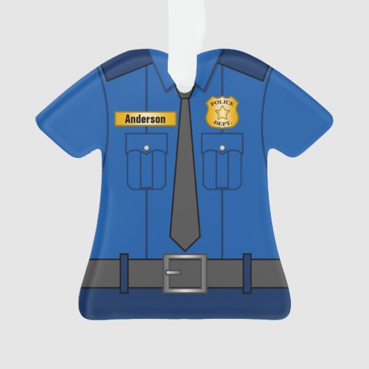 Uniforme de policier de bleu royal personnalisé (devant)