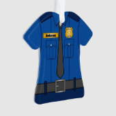 Uniforme de policier de bleu royal personnalisé (devant)
