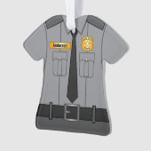 Uniforme gris de policier personnalisé (devant)