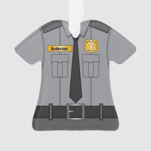 Uniforme gris de policier personnalisé