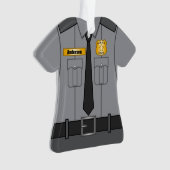 Uniforme gris de policier personnalisé (devant)
