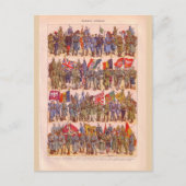 uniformen van de Eerste Wereldoorlog Briefkaart (Voorkant)