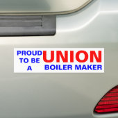 UNION BOILER MAKER BUMPERSTICKER (Op auto)