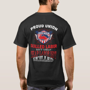 Union Brick Mason-shirt voor werk op straat T-shirt