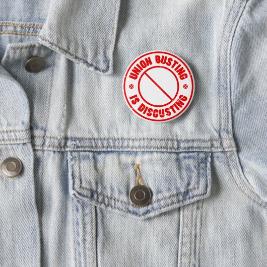 Union Busting is verontrustend Ronde Button 5,7 Cm (In situ)