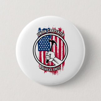 Union Carpenter Gift Proud American Skill Ronde Button 5,7 Cm