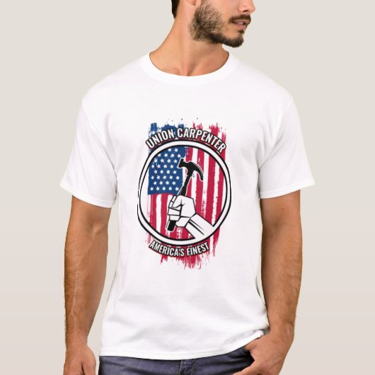 Union Carpenter Gift Proud American Skill T-shirt (Voorkant)