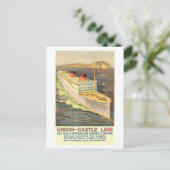 Union-Castle Line Mail Levering Briefkaart (Staand voorkant)