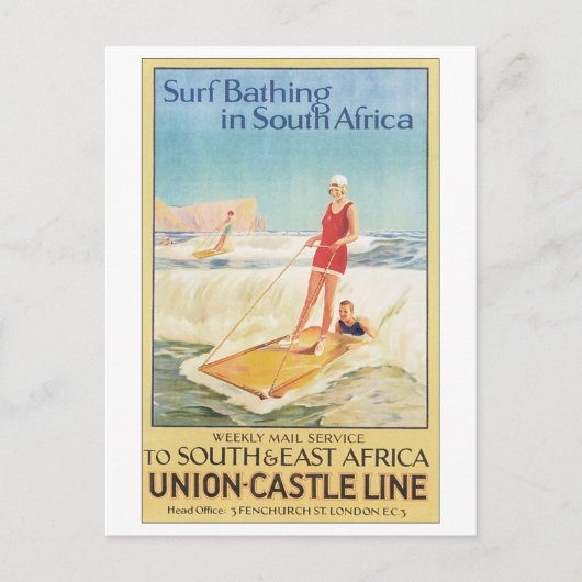 Union-Castle LIne naar Zuid- en Oost-Afrika Briefkaart (Voorkant)