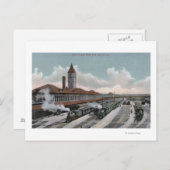 Union Depot Railroad North Side Briefkaart (Voorkant / Achterkant)