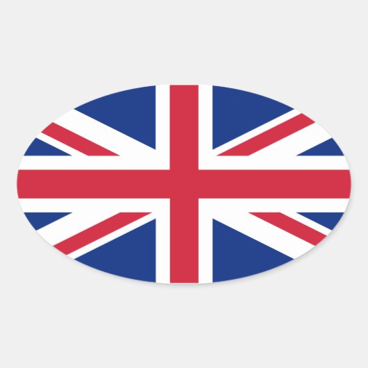 Union Flag Ovale Sticker (Voorkant)