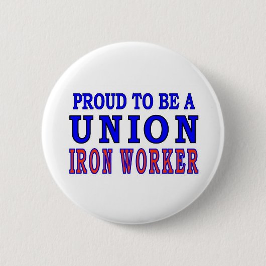 UNION IRON WORKER RONDE BUTTON 5,7 CM (Voorkant)