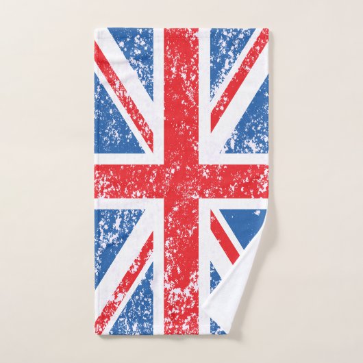 Union Jack affligé/drapeau (Serviette à main)