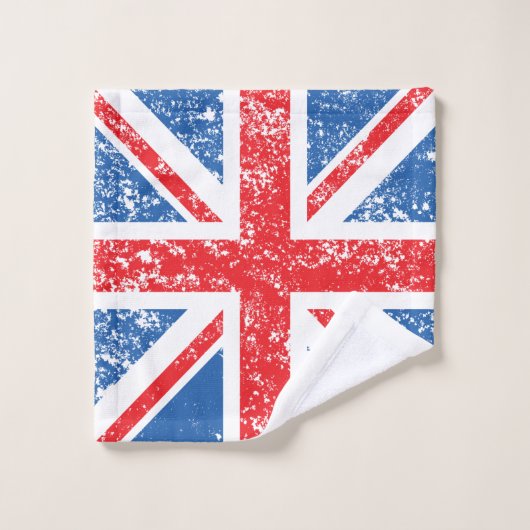 Union Jack affligé/drapeau (Gant de toilette)