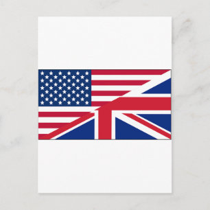 Union Jack Amerikaanse Vlag Patroon Sterren Strepe Briefkaart
