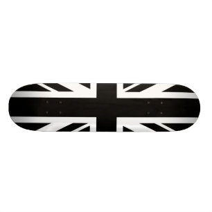 Union Jack ~ Black en White Skateboard