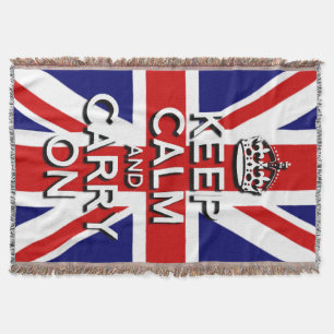 Union Jack blijf kalm en ga door Deken