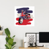 Union Jack Brit scooter Poster (Thuiskantoor)