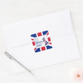 Union Jack BRITAIN ALTIJD GROOT positief Brexit Vierkante Sticker (Envelop)
