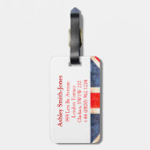 Union Jack British flag bagagelabel (Achterkant verticaal)