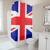 Union Jack British Flag England Red White Blue Douchegordijn (In situ)