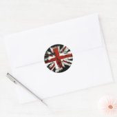 Union Jack British Flag Ronde Sticker (Envelop)