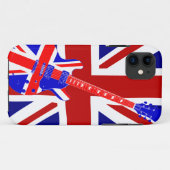 Union Jack British Guitar Art. 2 Case-Mate iPhone Case (Achterkant (horizontaal))