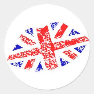 Union Jack British Kiss. Stickers