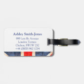 Union Jack British lion roar flag bagagelabel (Achterkant horizontaal)