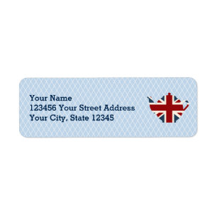 Union Jack British Teapot Etiket