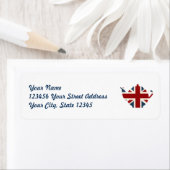 Union Jack British Teapot Etiket (Insitu)