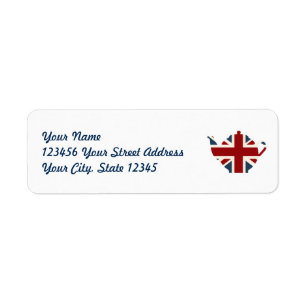 Union Jack British Teapot Etiket