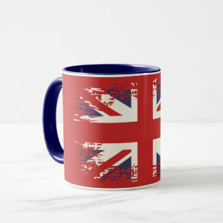 Union Jack (Britse vlag), grunge stijl Mok
