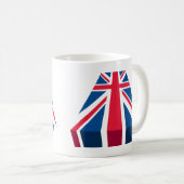 Union Jack, Britse vlag in 3D Koffiemok (Voorkant rechts)