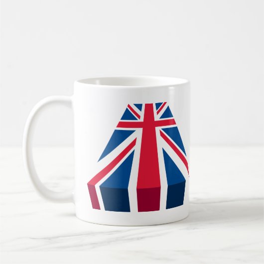 Union Jack, Britse vlag in 3D Koffiemok (Links)