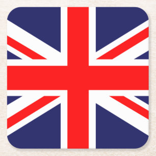 Union Jack - Britse vlag Vierkante Kartonnen Onderzetter