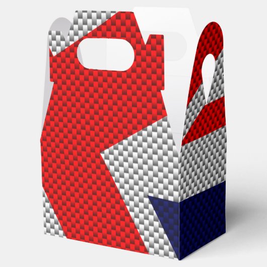 Union Jack Carbon Style Decor Bedankdoosjes (Geopend)