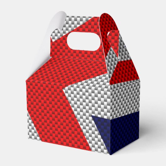 Union Jack Carbon Style Decor Bedankdoosjes (Voorkant Zijde)