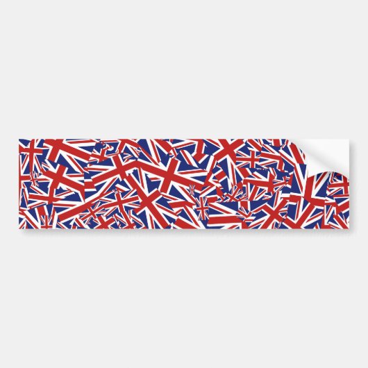 Union Jack Collage Bumpersticker (Voorkant)