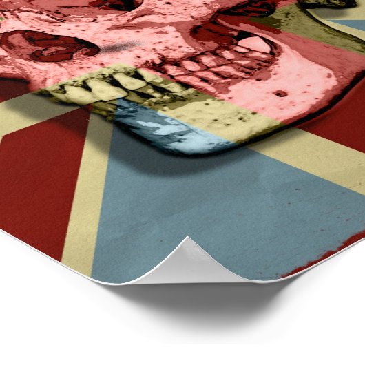 Union Jack Crâne souriant Poster d'Art Moderne Mur (Coin)