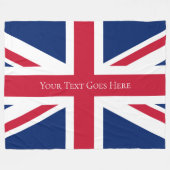 Union Jack Custom Britse vlag van Engeland Fleece Deken (Voorkant (Horizontaal))