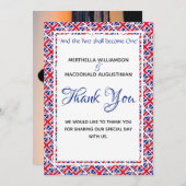 UNION JACK Custom Photo Groot-Brittannië bruiloft Bedankkaart (Voorkant / Achterkant)