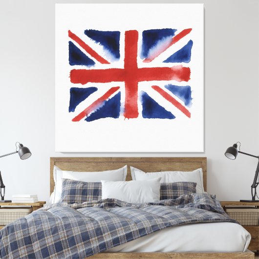 Union jack design canvas print (Insitu (Slaapkamer))